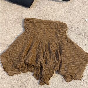 Princess Polly Tan Strapless Skirt